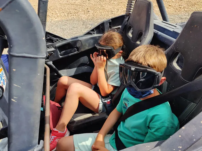 Children on 4-Seat Buggy